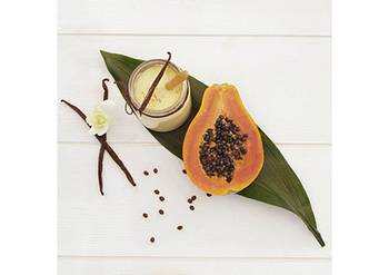 ingredients, vanille, papaye