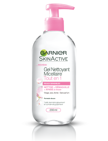 Garnier Pure Active - Gel Nettoyant Moussant Visage - Nettoie