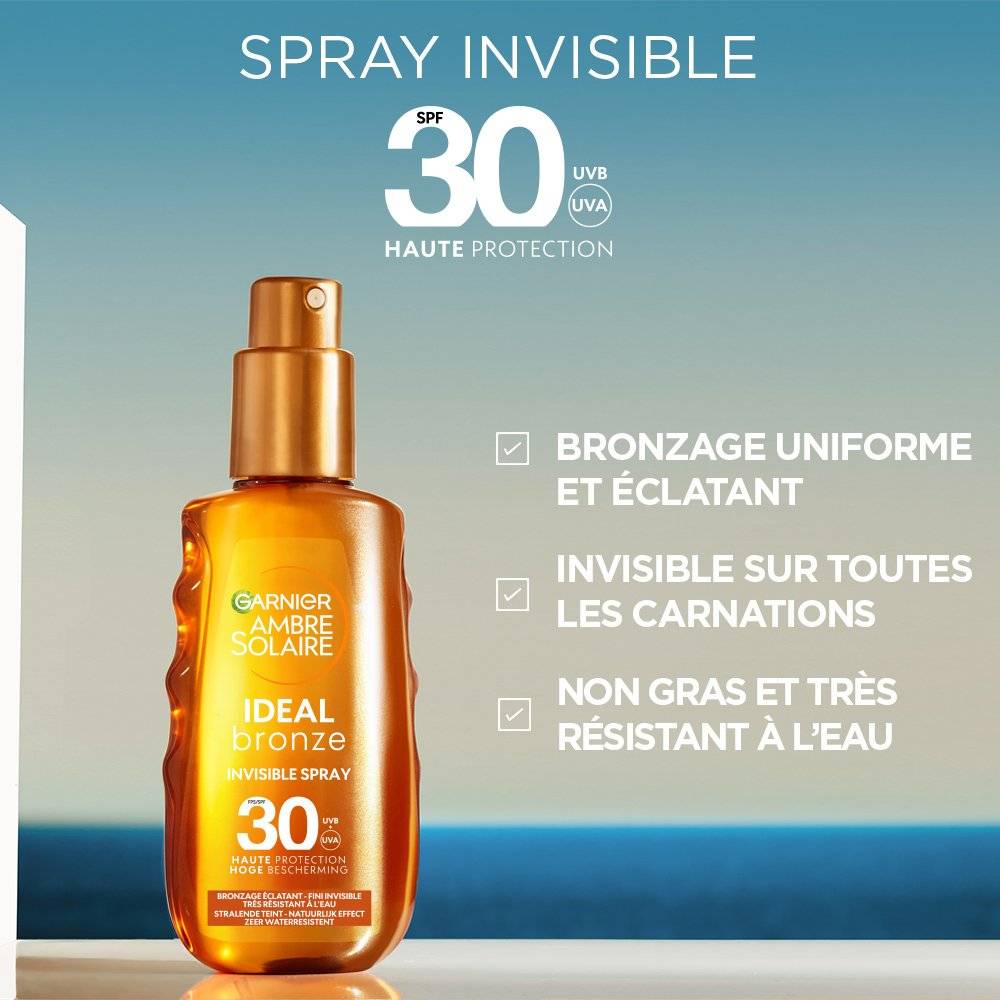 3 3084 GAR garnier ecom suncare idealbronze invisiblespray oct23 benefitV2