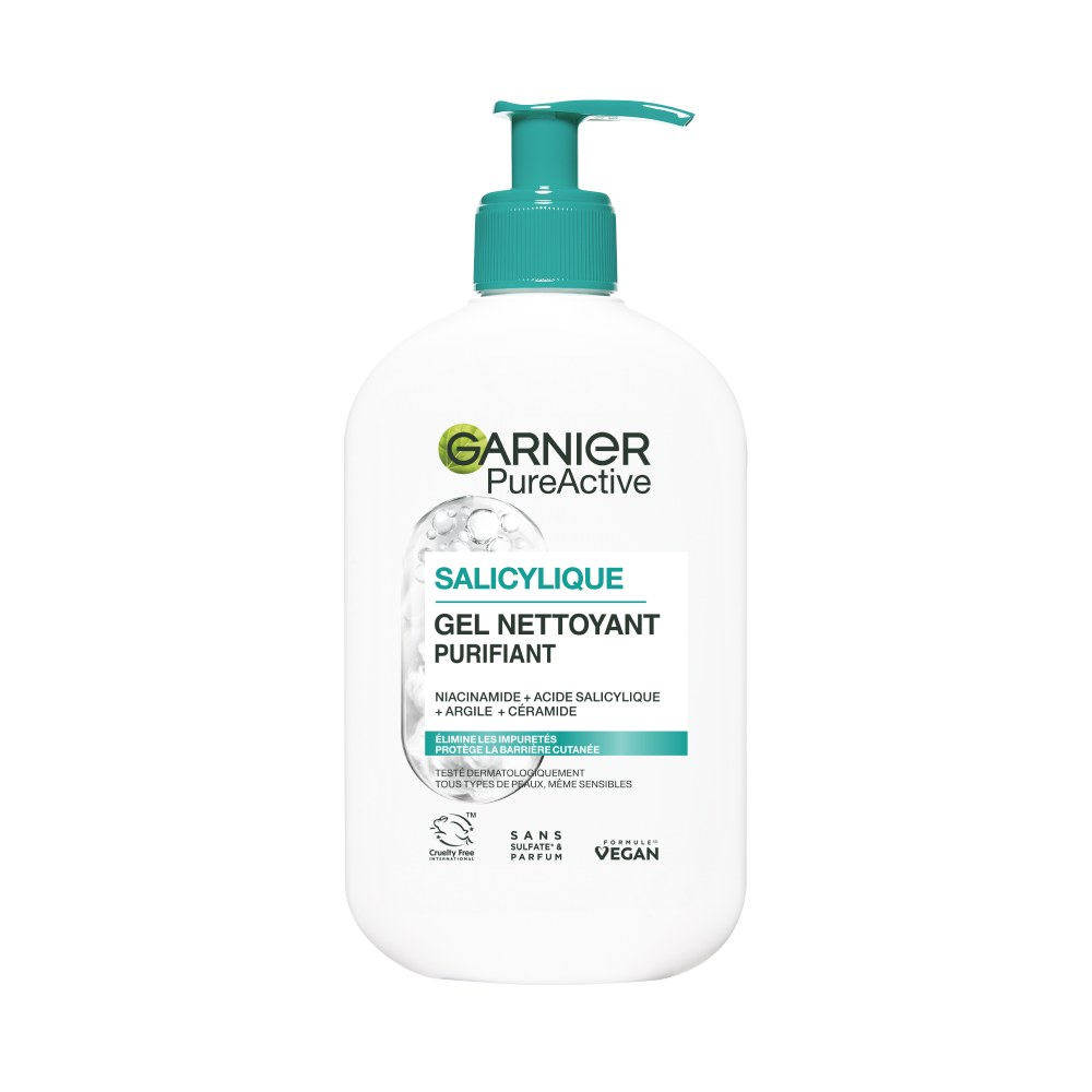 Gel Nettoyant Purifiant Pure Active Peau Nette Et Douce Garnier gel-nettoyant-purifiant-pure-active-peau-nette-et-douce-garnier