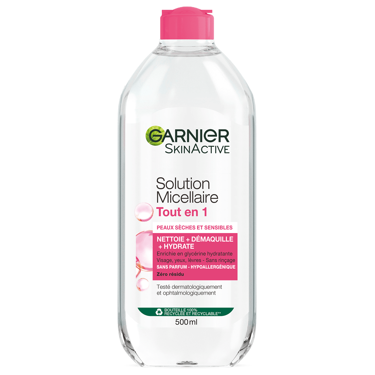 Garnier SkinActive Eau Micellaire Démaquillante Eau De Rose Peaux Ternes  Flacon 400ml