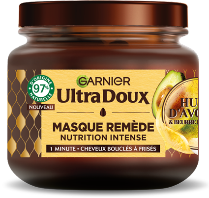 Garnier Ultra Doux Crème de Soin Nutrition Intense sans Rinçage à l'Huile  d'Avocat et Beurre de Karité (Cheveux Très Secs ou Frisés) - 200 ml - INCI  Beauty