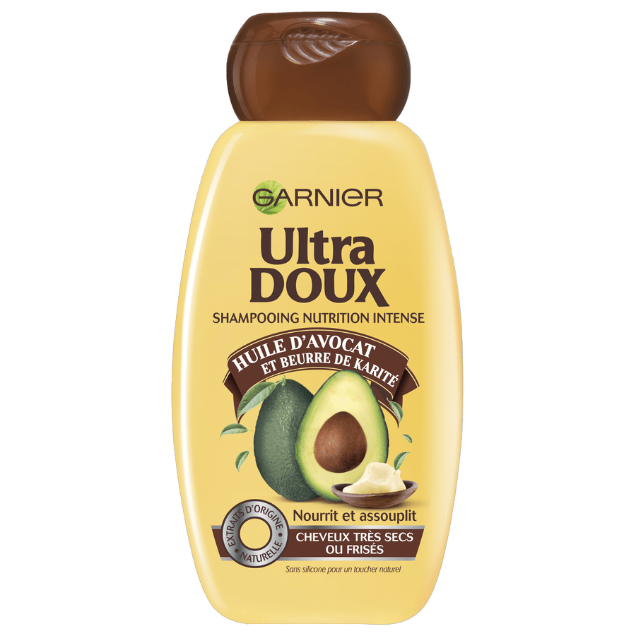 Ultra doux, huile d'avocat et beurre de karité, shampooing - soin du