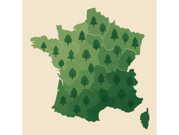 Carte de la Foret en France